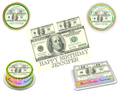 100 Dollar Bill Edible Image Frosting Sheet #4 (70+ sizes)