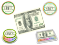 100 Dollar Bill Edible Image Frosting Sheet #6 (70+ sizes)