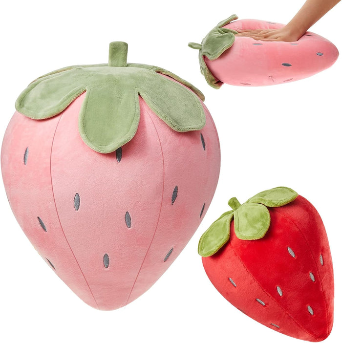 2 Pcs Strawberry Plush Pillows