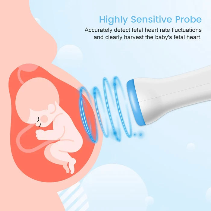 3MHz Ultrasonic Baby Heartbeat Monitor - Cozy Nursery