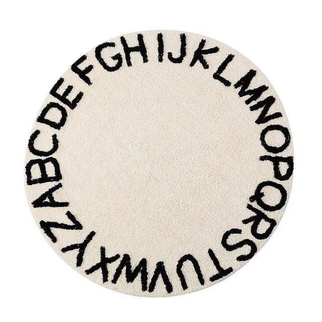 ABC Round Play Mat 120CM Diameter - Cozy Nursery