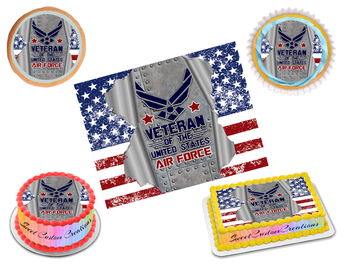 Air Force Edible Image Frosting Sheet #10 (70+ sizes)
