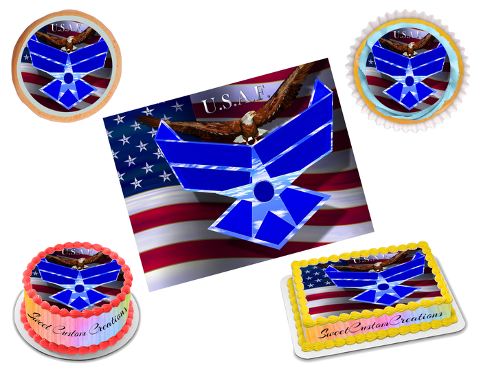 Air Force Edible Image Frosting Sheet #3 (70+ sizes)