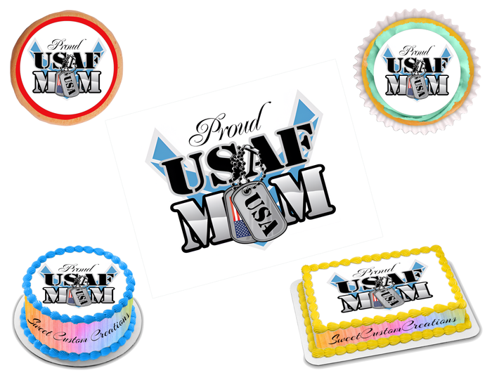 Air Force Edible Image Frosting Sheet #8 (70+ sizes)