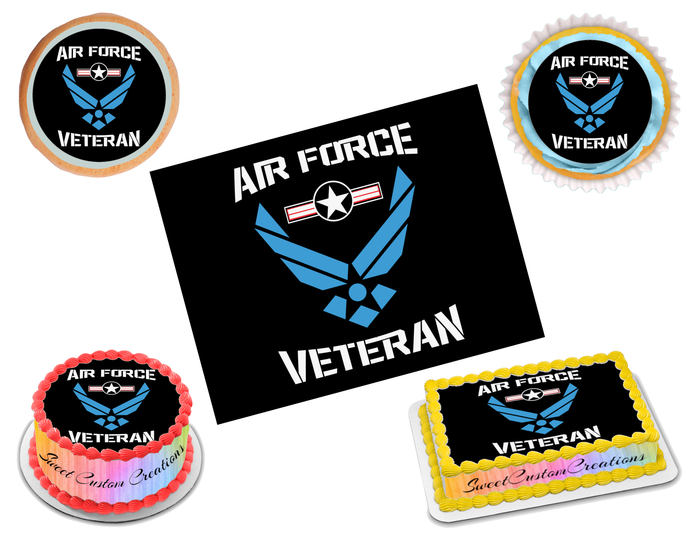 Air Force Edible Image Frosting Sheet #9 (70+ sizes)