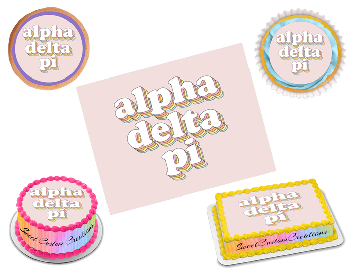 Alpha Delta Pi Edible Image Frosting Sheet #14 (70+ sizes)