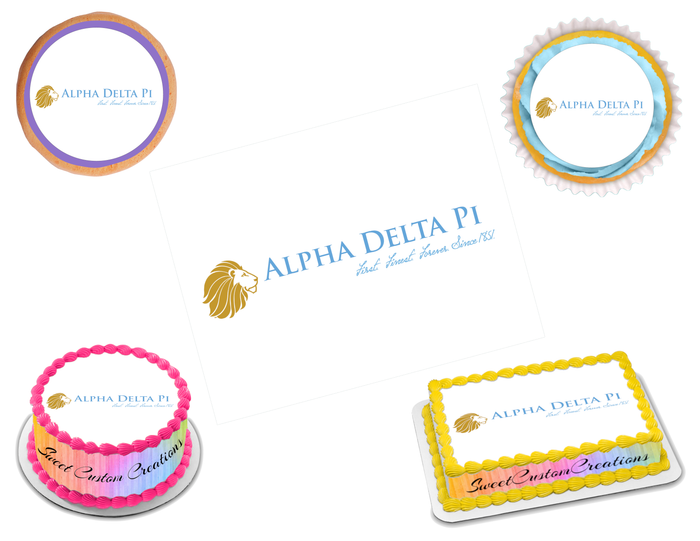 Alpha Delta Pi Edible Image Frosting Sheet #19 (70+ sizes)