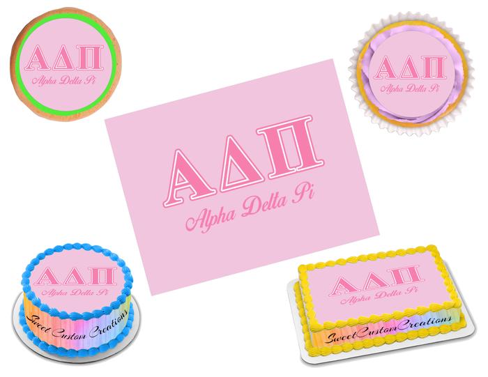 Alpha Delta Pi Edible Image Frosting Sheet #6 (70+ sizes)