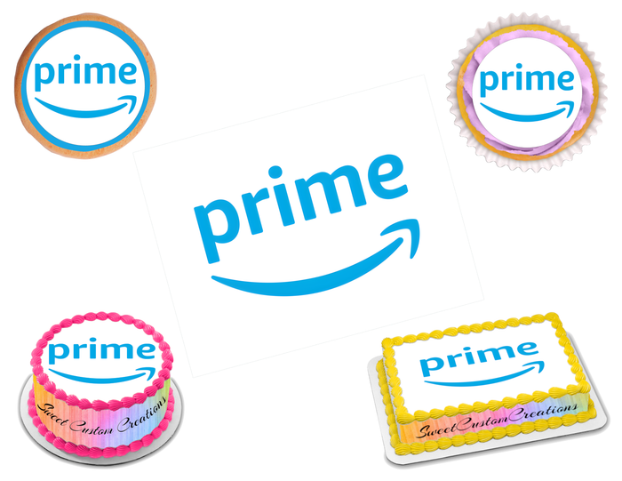 Amazon Prime Edible Image Frosting Sheet #5 (80+ sizes)