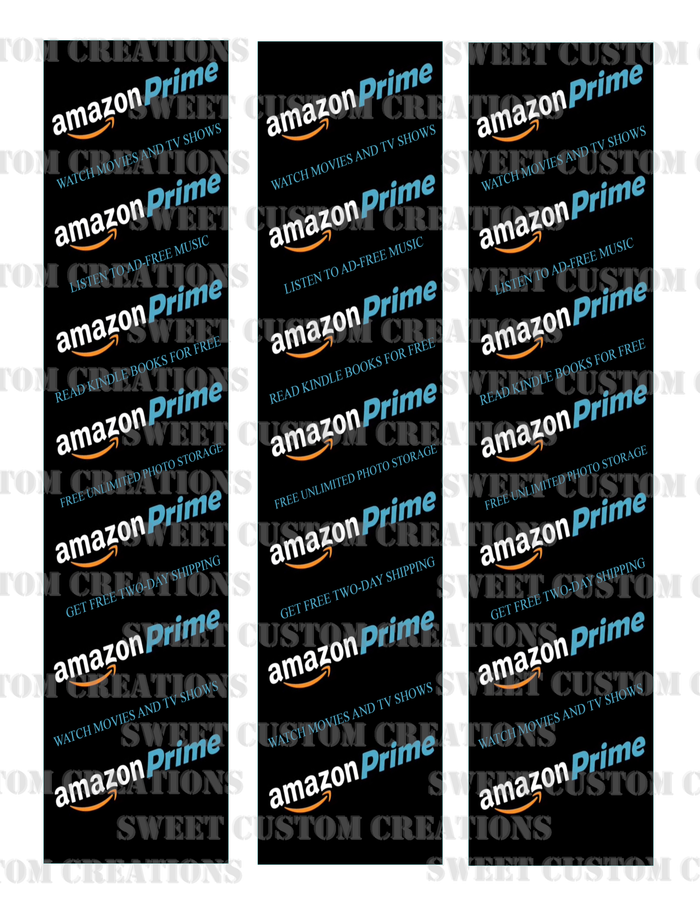 Amazon Prime DHL Label Edible Image Frosting Sheet Sheet #1 (3 sizes)