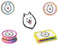 American Eskimo Dog Edible Image Frosting Sheet #1 Topper (70+ sizes)