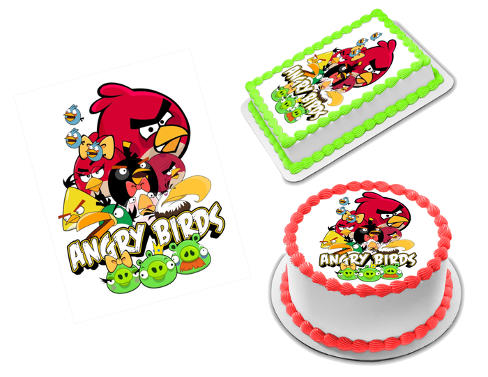 Angry Birds Edible Image Frosting Sheet #19 Topper (70+ sizes)