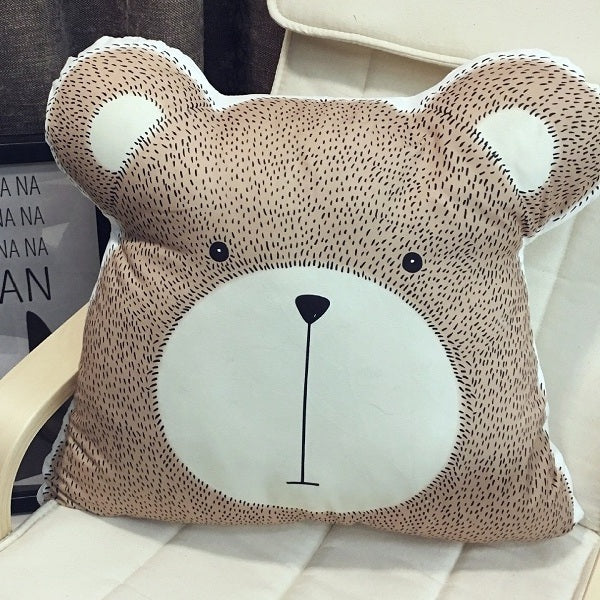 Cartoon Animals Cushion - Cozy Nursery