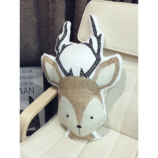Cartoon Animals Cushion - Cozy Nursery