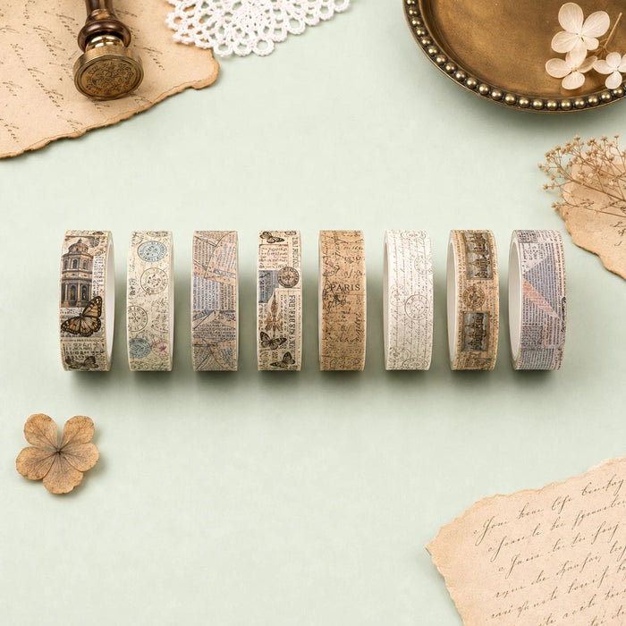 Antique Pages Washi Tape Set