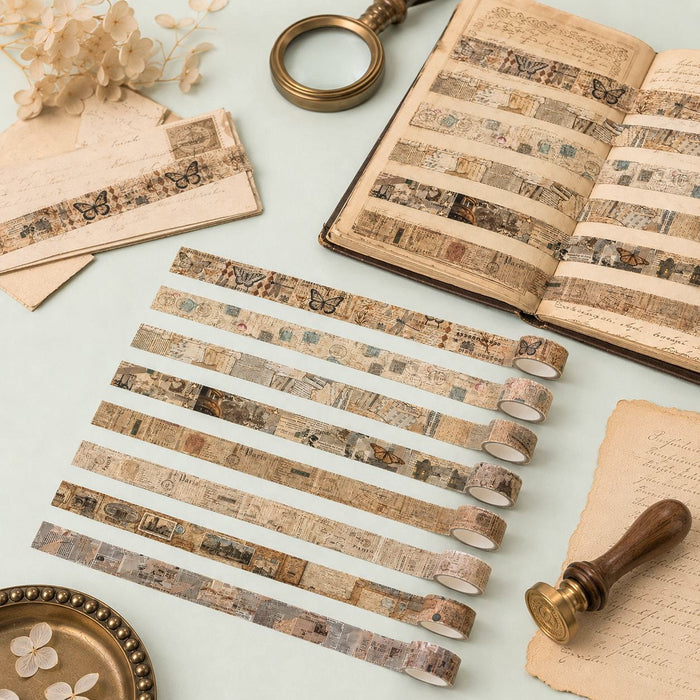 Antique Pages Washi Tape Set