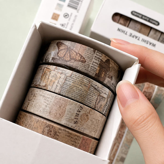 Antique Pages Washi Tape Set