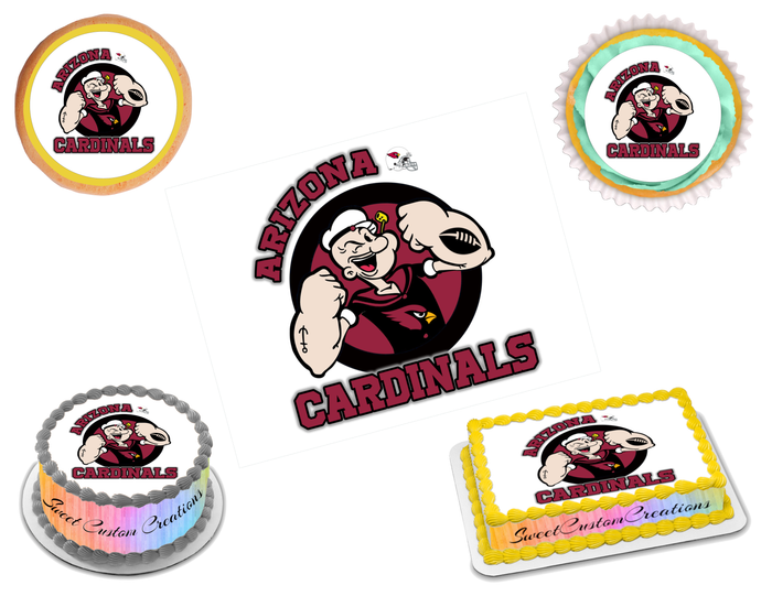 Arizona Cardinals Edible Image Frosting Sheet #62 (70+ sizes)