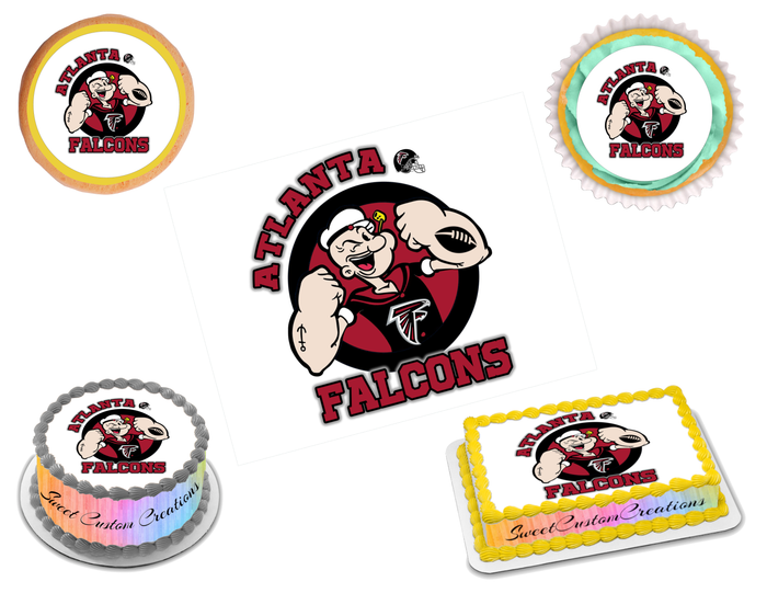 Atlanta Falcons Edible Image Frosting Sheet #48 (70+ sizes)