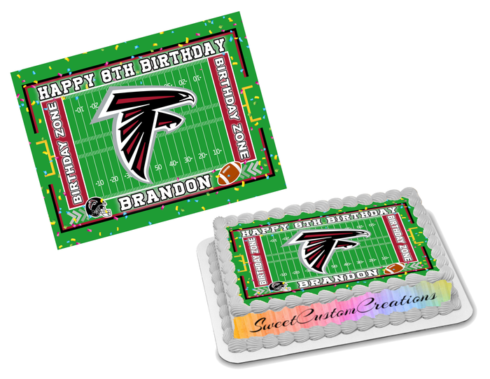 Atlanta Falcons Edible Image Frosting Sheet #75 (70+ sizes)