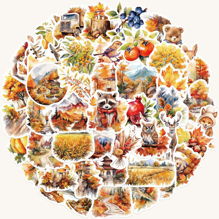 Autumn Nature & Forest Critters Stickers