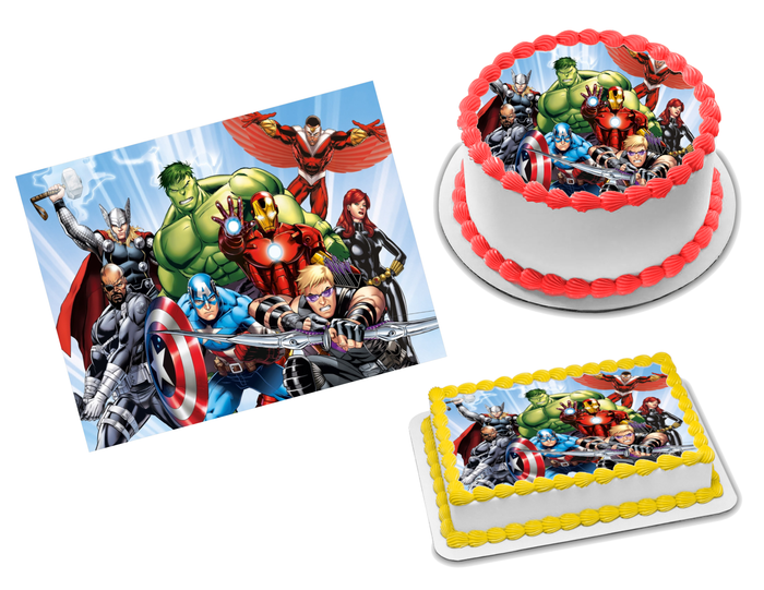 Avengers Assemble Edible Image Frosting Sheet #1 Topper (70+ sizes)