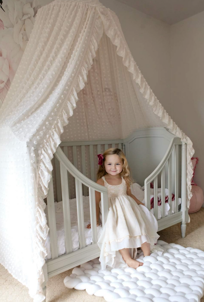 Baby Crib Lace Canopy - Cozy Nursery