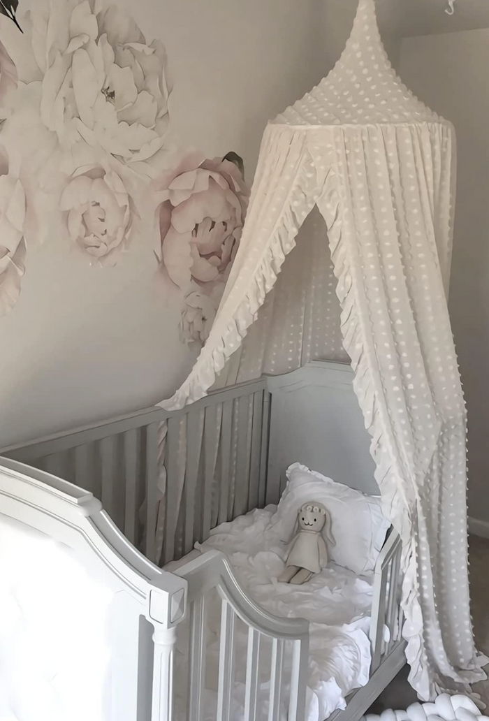 Baby Crib Lace Canopy - Cozy Nursery