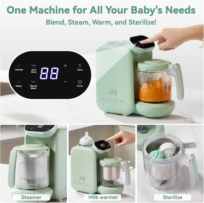Baby Food Maker, 5 in 1 Baby Food Processor with Steaming Basket