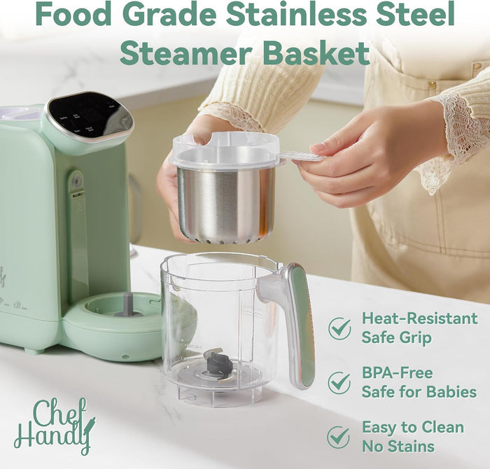 Baby Food Maker, 5 in 1 Baby Food Processor with Steaming Basket
