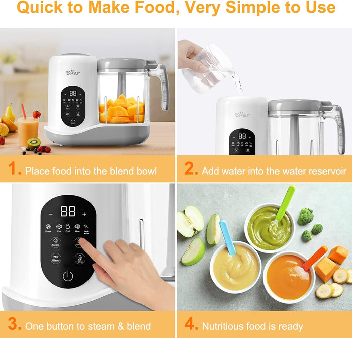 Baby Food Maker | One Step Baby Food Processor Steamer Puree Blender