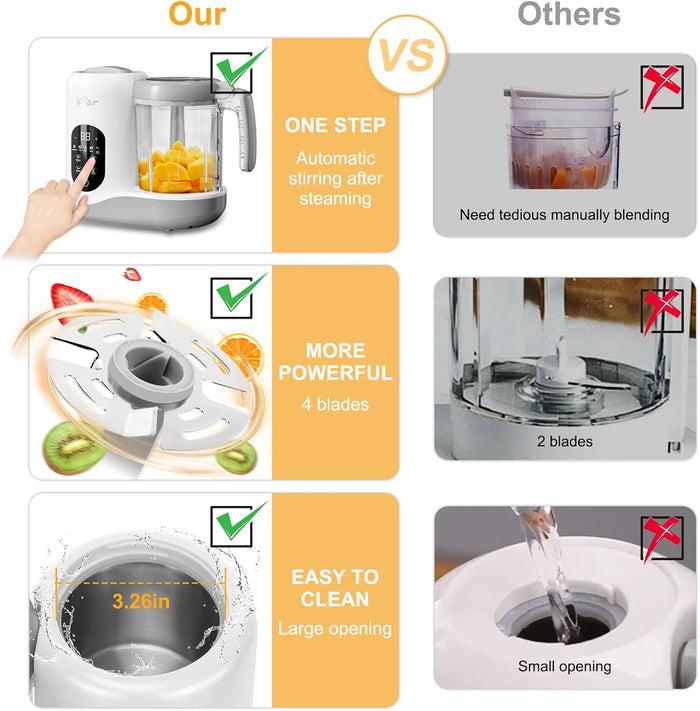 Baby Food Maker | One Step Baby Food Processor Steamer Puree Blender