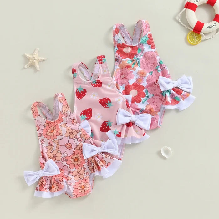 Baby Girl Floral Bathing Suit - Cozy Nursery