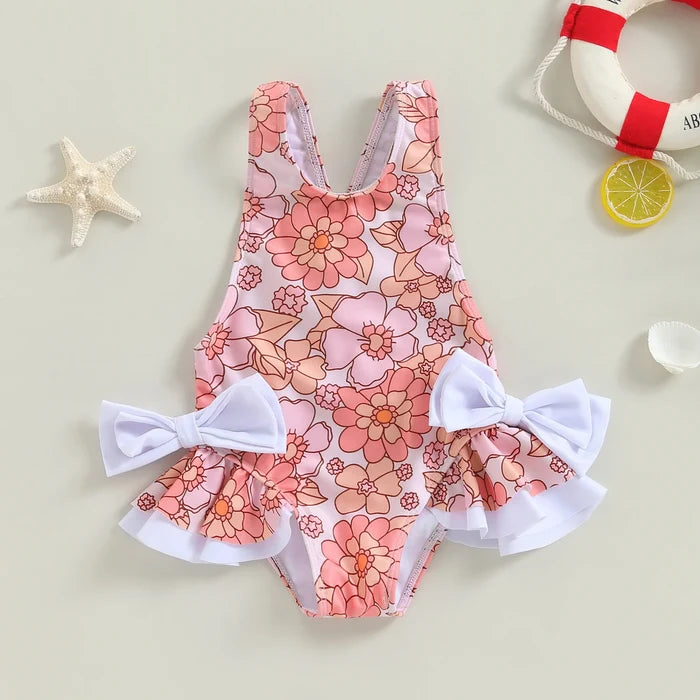 Baby Girl Floral Bathing Suit - Cozy Nursery