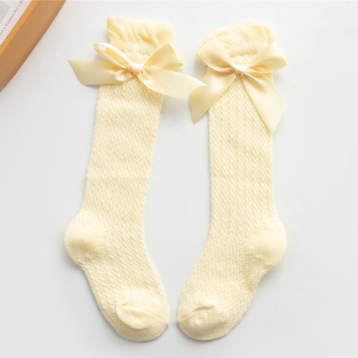 Yellow Mesh Socks / 0 To 3 Year