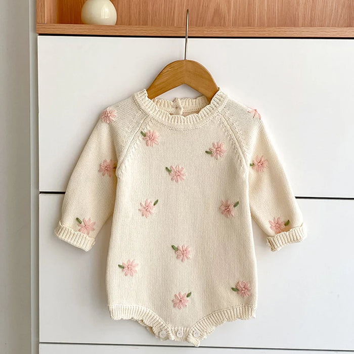 Baby Girl Knitted Romper