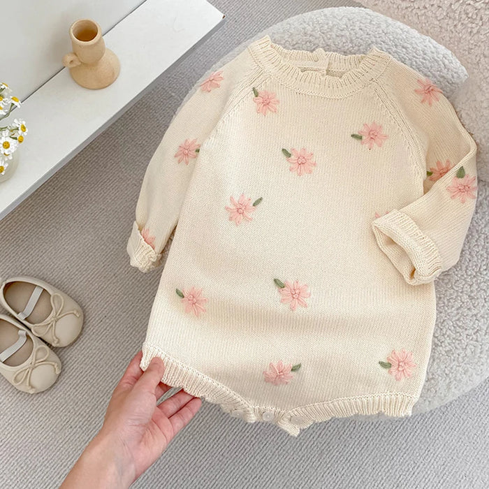 Baby Girl Knitted Romper