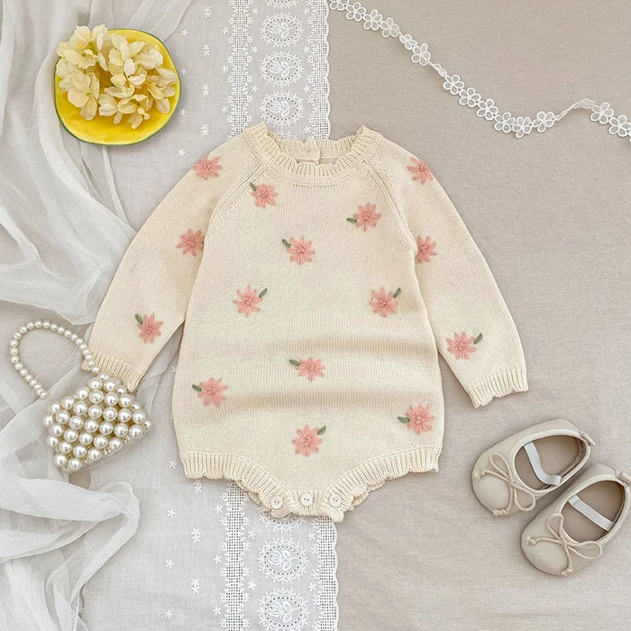 Baby Girl Knitted Romper