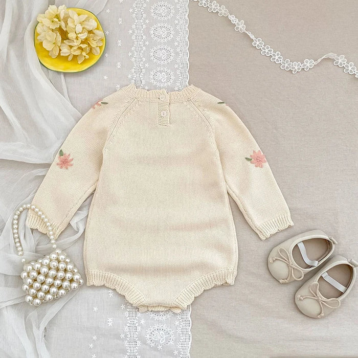 Baby Girl Knitted Romper