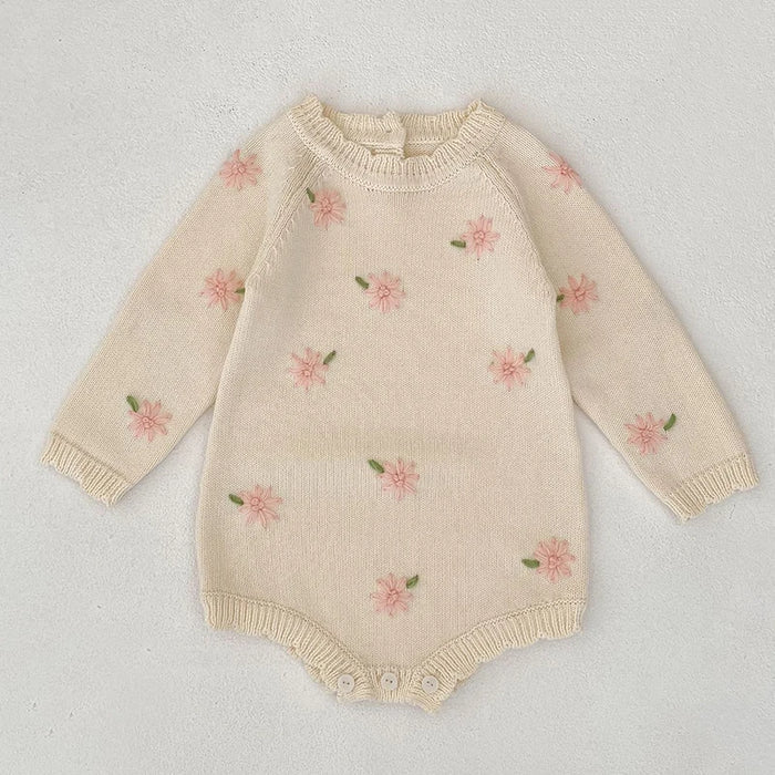Baby Girl Knitted Romper