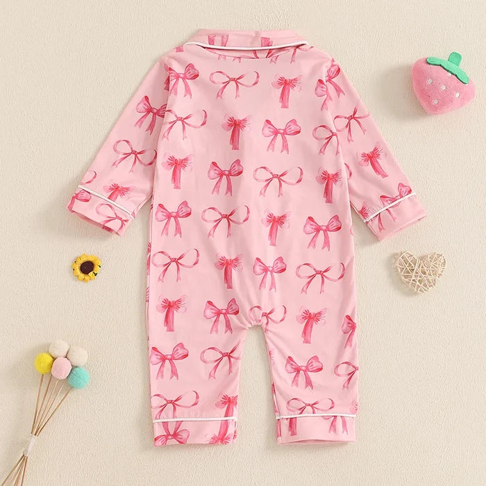 Baby Girl Strawberry & Bow Pyjamas - Cozy Nursery