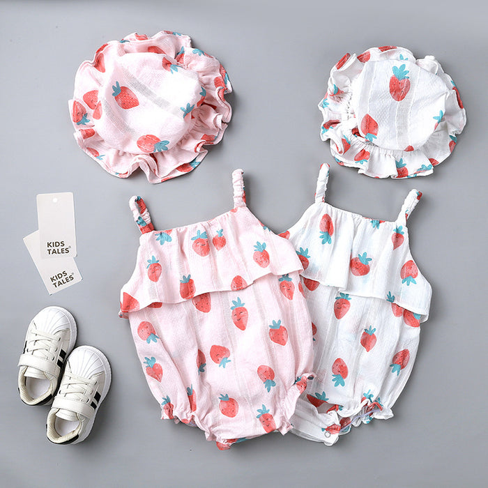 Baby Girls Strawberry Romper