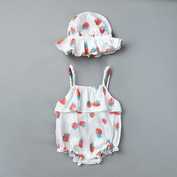 Baby Girls Strawberry Romper