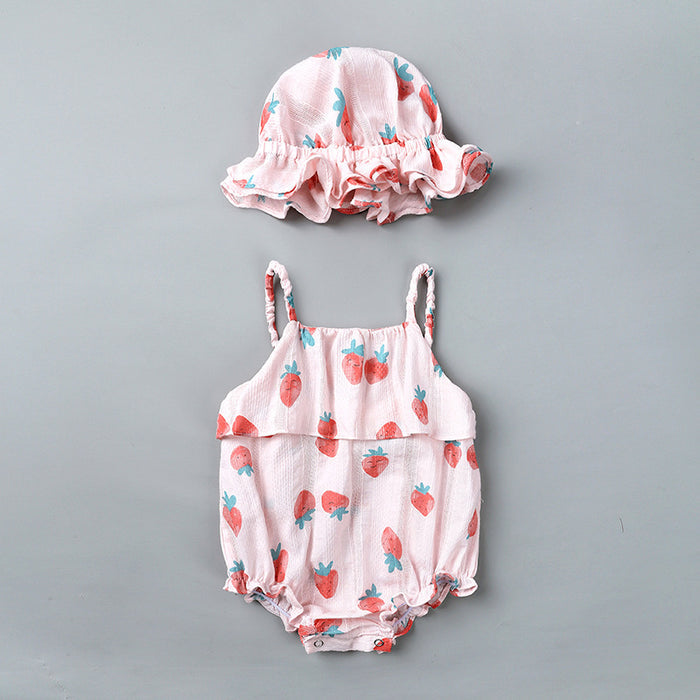 Baby Girls Strawberry Romper