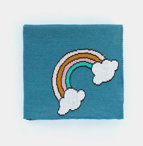 Baby knitted Rainbow blanket - Cozy Nursery