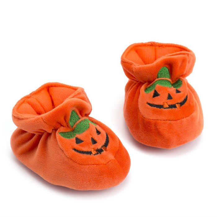 Baby pumpkin booties - Cozy Nursery