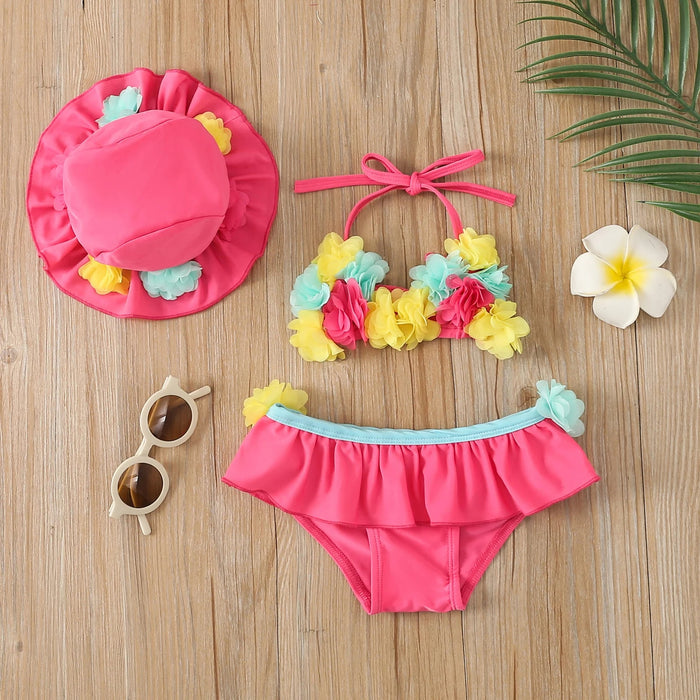 Baby Swimsuit Two Piece with Hat Set - Cozy Nursery