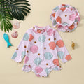 Baby Swimwear Rash Guard Floral Set - Cozy Nursery