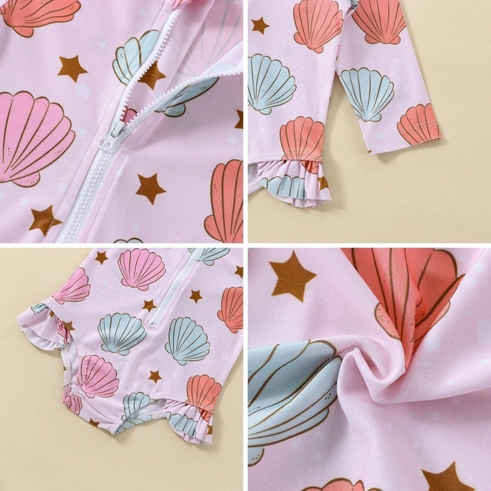 Baby Swimwear Rash Guard Floral Set - Cozy Nursery