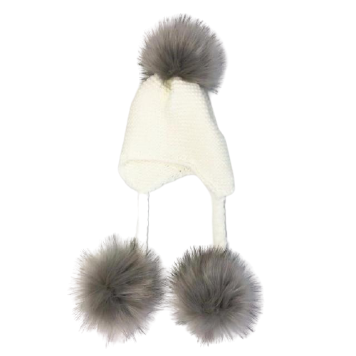 Baby Warm Knit Pompom Beanie - Cozy Nursery